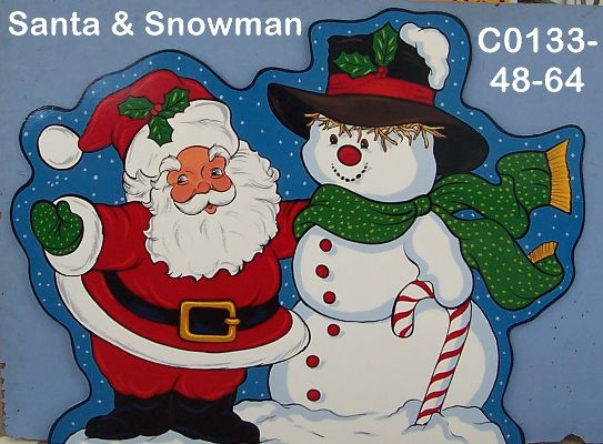 C0133Santa & Snowman